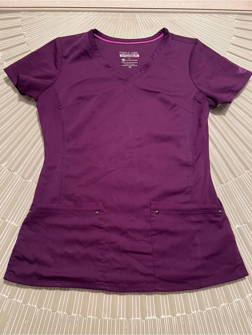 Women's Purple V-Neck Scrub Top
